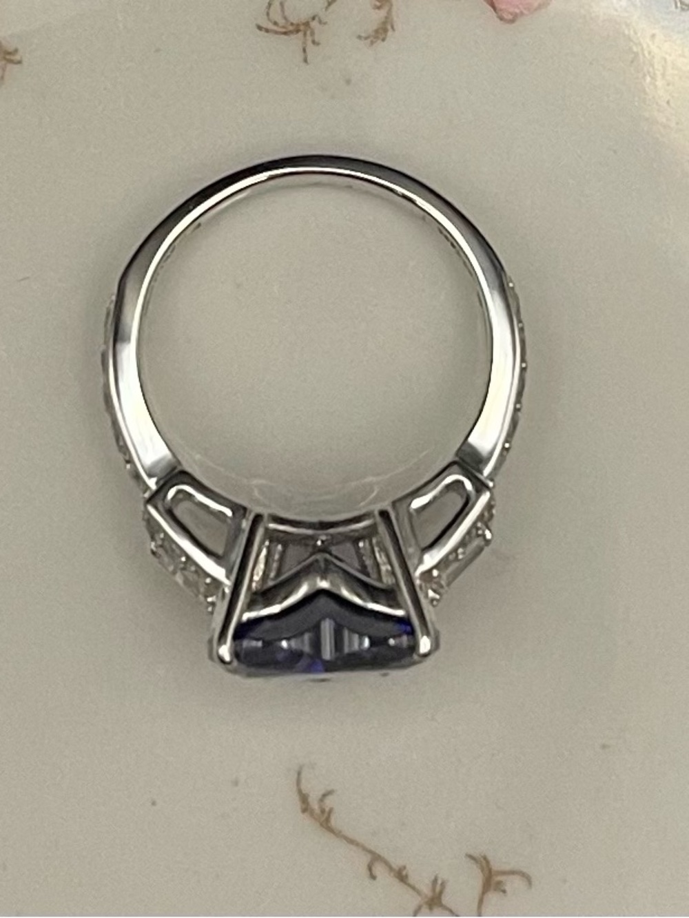 NWT Victoria Wieck Heart Cut simulated Tanzanite or simulated Amethyst. 925 SS 8 - Picture 8 of 9